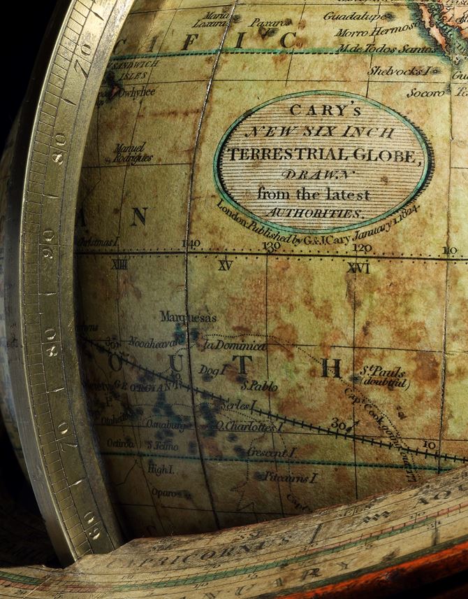 A PAIR OF GEORGE IV 6 INCH TABLE GLOBES BY CARY | MasterArt